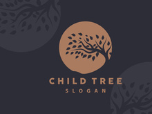 Tree Logo, Life Balance Education Vector
