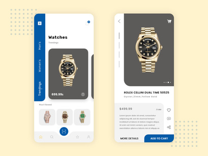 Rolex Watch App UI