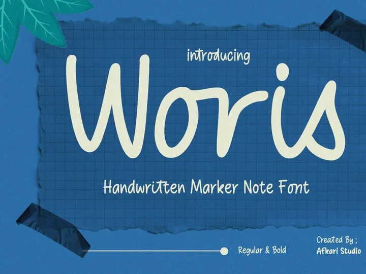 Woris - Handwritten Marker Note Font