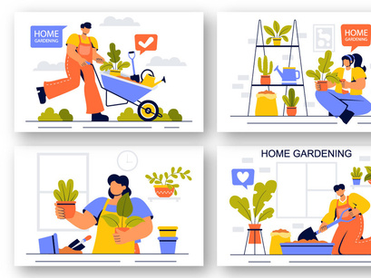 10 Home Gardening Illustration