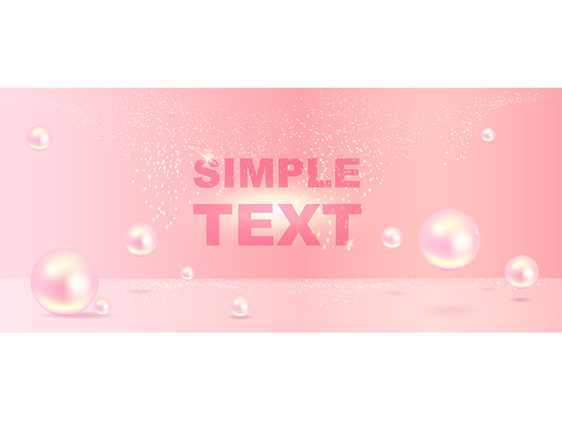 White pearls realistic vector product ads banner template