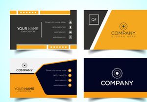 10 Double-sided creative and modern business card template. Vector illustration