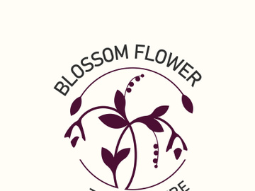 Blossom floral beautiful leaf and flower vector art, icon graphic decoration business wedding template preview picture