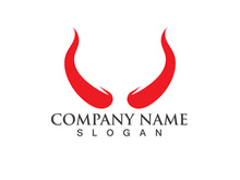 Devil horn vector icon logo design illustration template