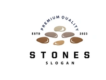 Stone Logo, Premium Elegant Design, Stone Balance Vector