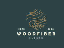 Wood Logo, Wood Fiber Bark Layer Vector