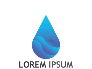 Modern colorful water drop logo design. preview picture