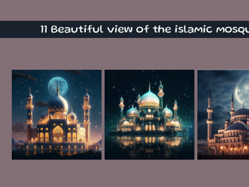 Beautiful view of the islamic mosque preview picture