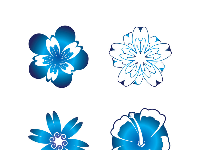 Flower vector icon design template illustration