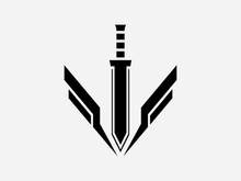 Crossed swords vector icon illustration