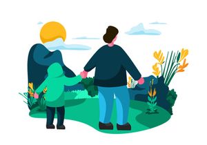 Father Day Flat Illustration Minimalist Modern