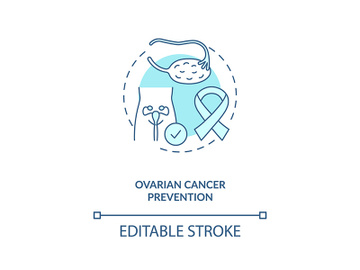 Ovarian cancer prevention concept icon preview picture