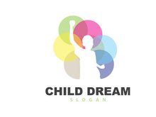 Dream Logo, Kid Dream Inspirational Design