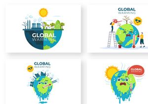 13 Global Warming Cartoon Illustration