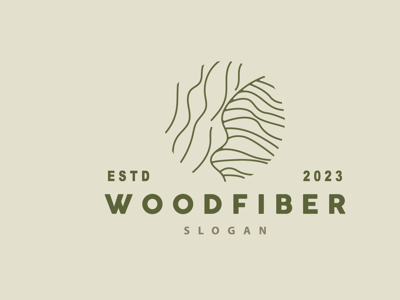 Wood Logo, Wood Fiber Bark Layer Vector