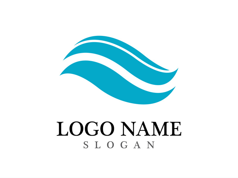 Wave beach vector illustration design logo