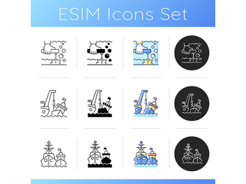 Shipping industry icons set preview picture