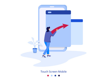 illustration Touch Screen Mobile preview picture