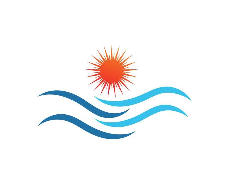 Water wave icon vector