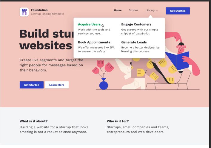 Foundation: Landing Page Design Freebie