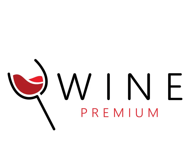 Logo de vinho com taças e garrafas para boates, bares, cafés e lojas de vinhos.