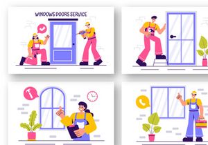 12 Windows and Doors Service Illustration