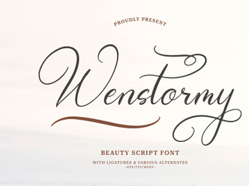 Wenstormy | Calligraphy Script preview picture