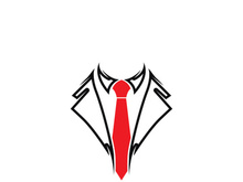 Vector coat tie for business design