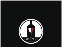 Wine logo with wine glasses and bottles.for night clubs,bars,cafe and wine shops.