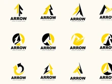 Arrow Direction Logo, Directional Direction Vector Icon, A Letter Model Design