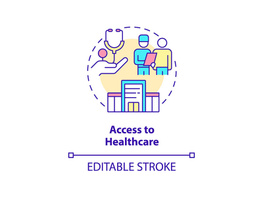 Access to healthcare concept icon preview picture