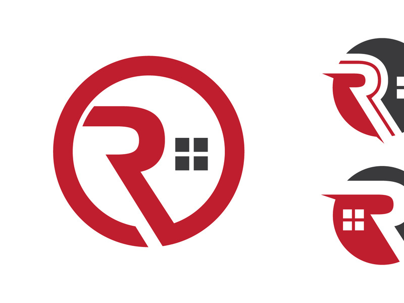 Home industrial Property concept icon logo illustration