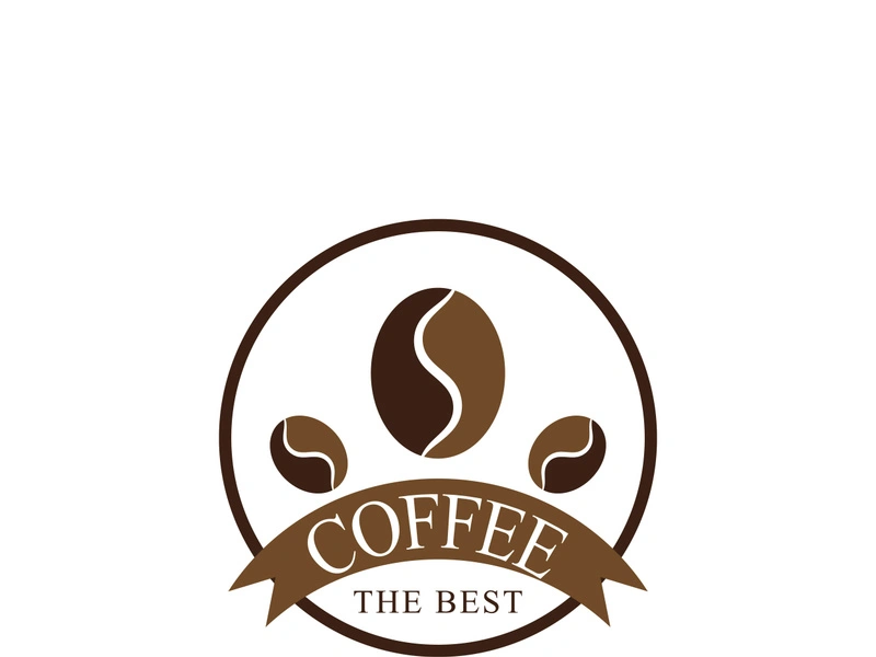 Coffee bean icon vector illustration template