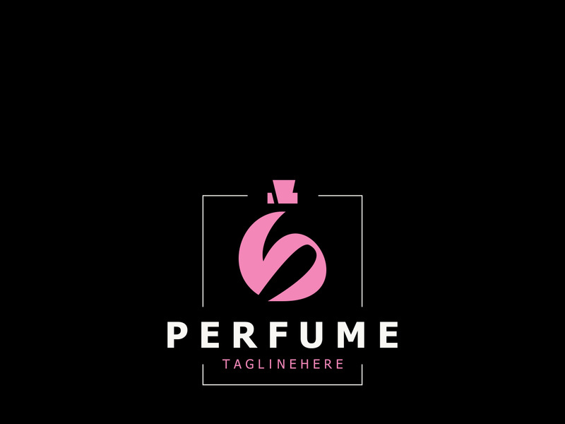 Perfume bottle logo design symbol can be used for business and cosmetic perfume shop template