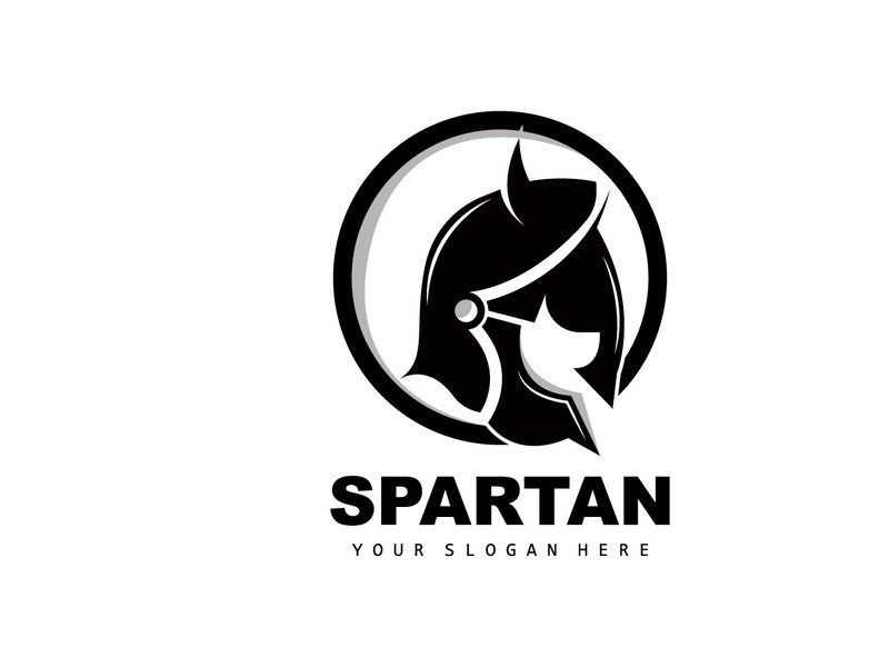 Spartan Logo,Vector Viking, Barbarian, War Helmet Design, Product Brand Illustration