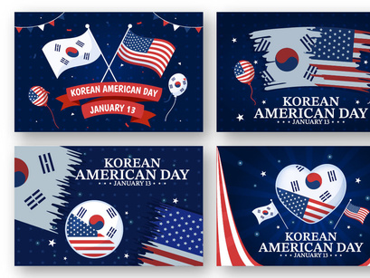 13 Korean American Day Illustration