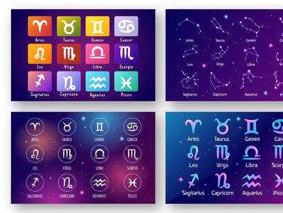 11 Zodiac Wheel Astrological Sign Illustration
