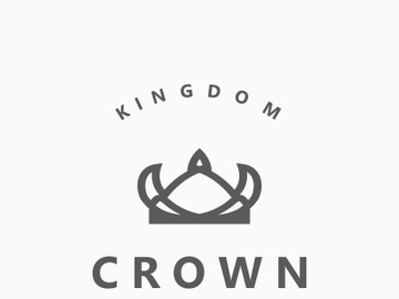 Premium style crown logo vintage abstract symbol. Royal king icon. Modern luxury brand element sign. Vector illustration preview picture