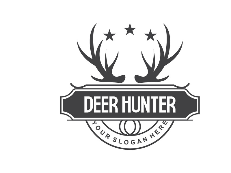 Deer Logo Deer Hunter Vector Forest Animal Design