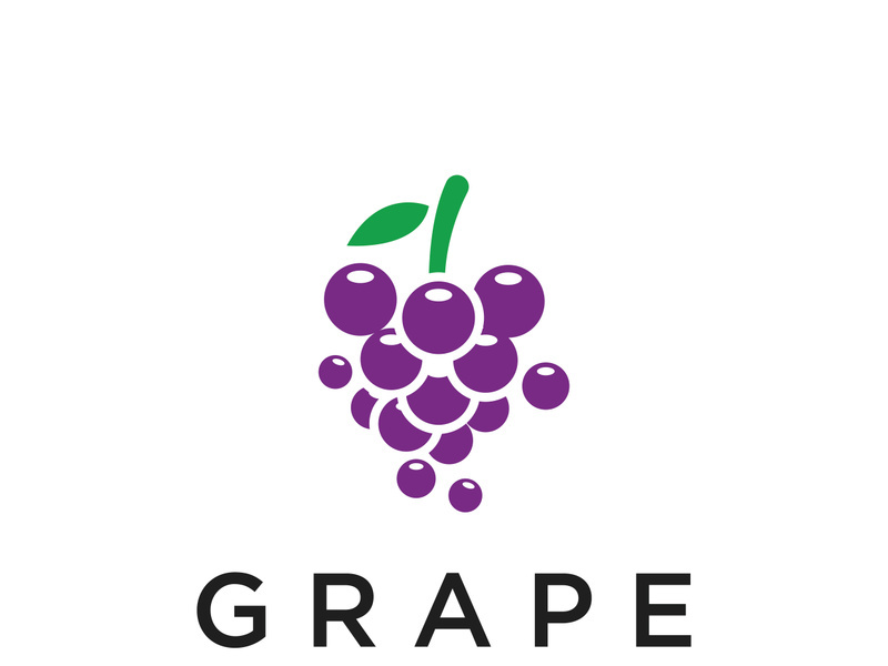 Natural organic grapes logo design for business,wine shop, organic.