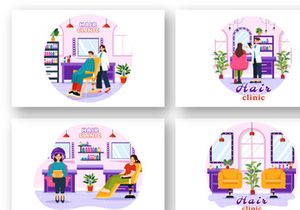 8 Hair Clinic Illustration