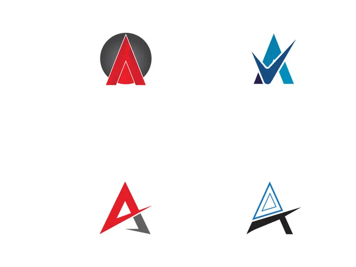 Abstract logo initial letter A element.