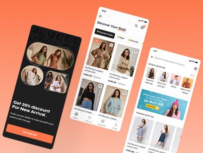 Fashion Shop Mobile App UI Screen V.1