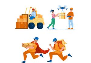 Delivery courier characters