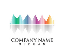 Sound waves vector illustration design template