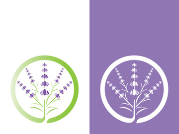 Fresh lavender flower logo vector flat design preview picture