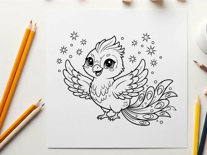 Cute winter owl flying snowflakes vector illustration flat design