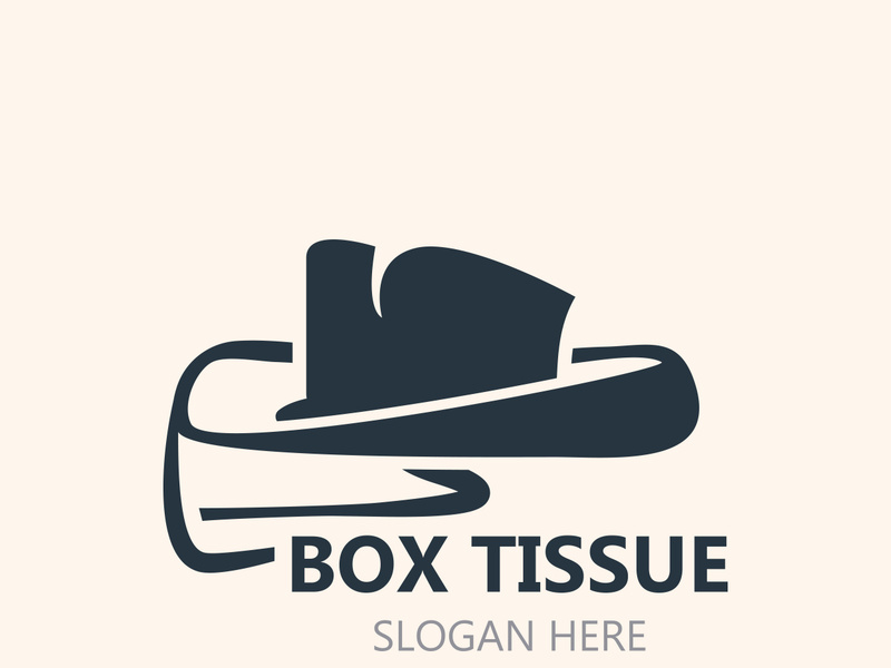 Box Tissue vector icon image design. facial tissue flat style illustration