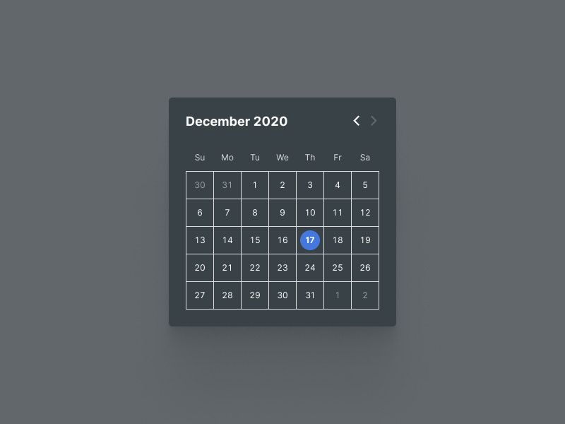 Calendar UI Kit