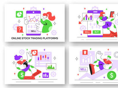10 Stock Trading Platforms Illustration